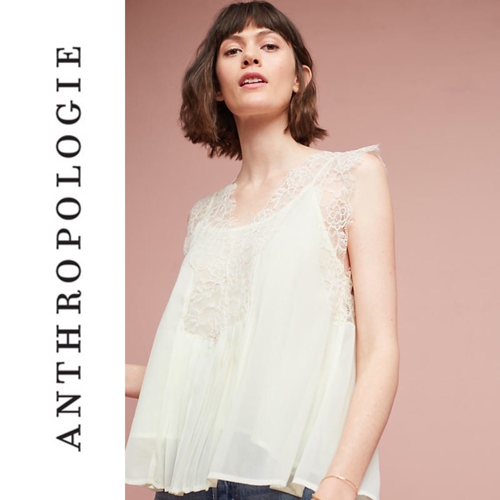 Anthro Benita Lace Tank